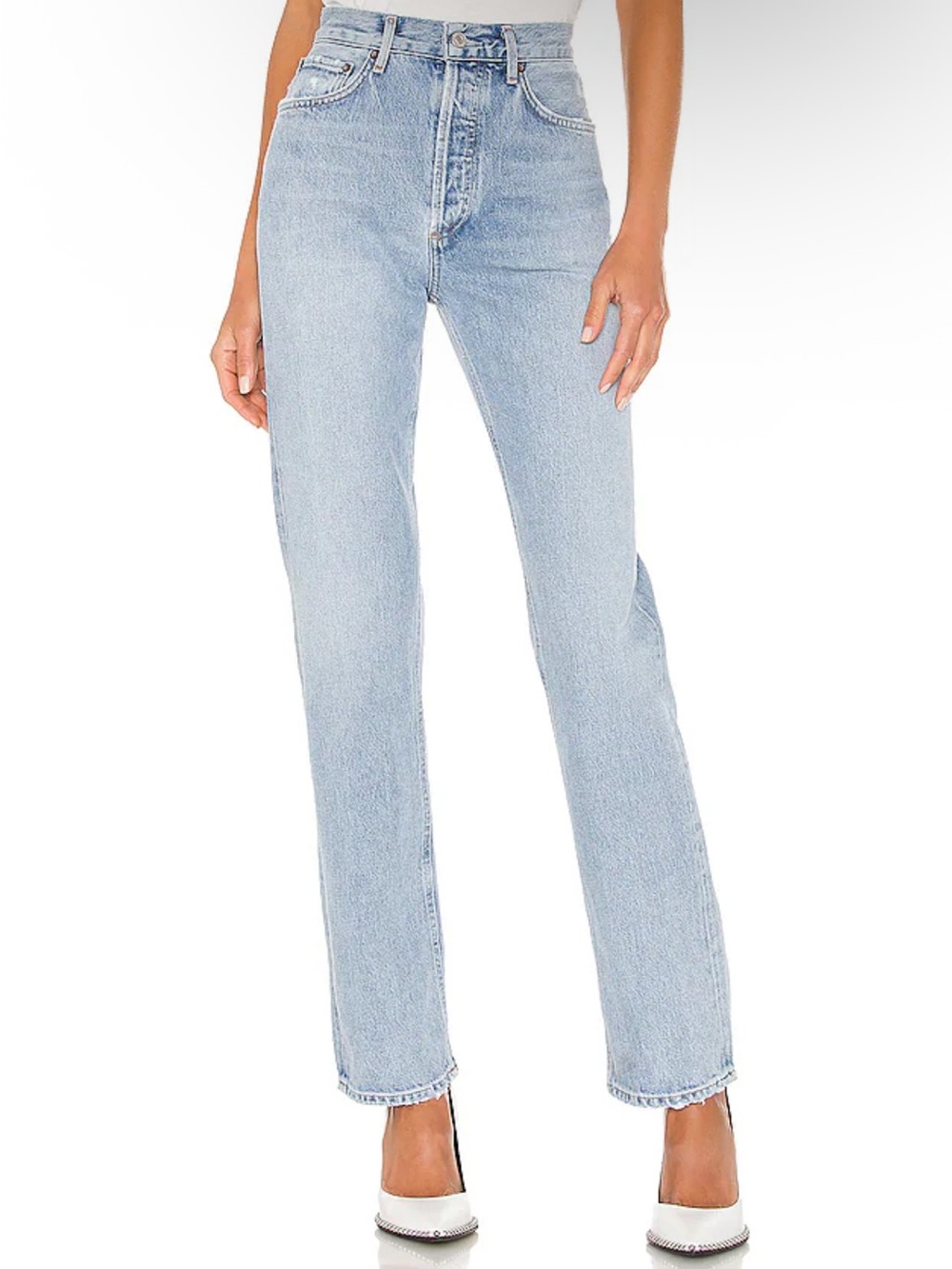 Agolde Lana Straight Jeans in Riptide High-Rise Straight Leg Women's Jeans Sz 26